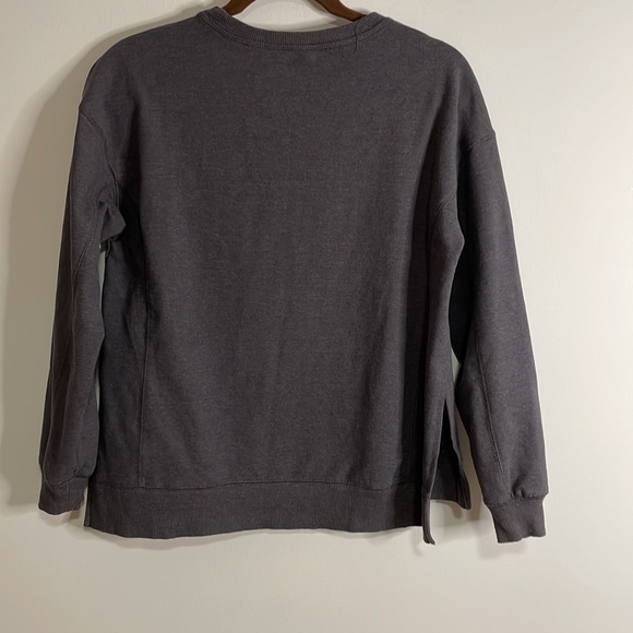 Wildfox Sweatshirt Graphic Easy Does It XS Gray Rainbow Pink Crewneck Leisure - Picture 4 of 9